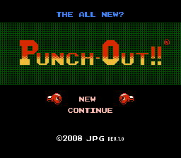 The All New Punch-Out!! Title Screen